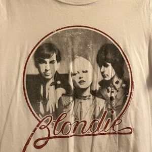 Abercrombie & Fitch Relaxed Tee, size Medium. Blonde band tee. White tee.